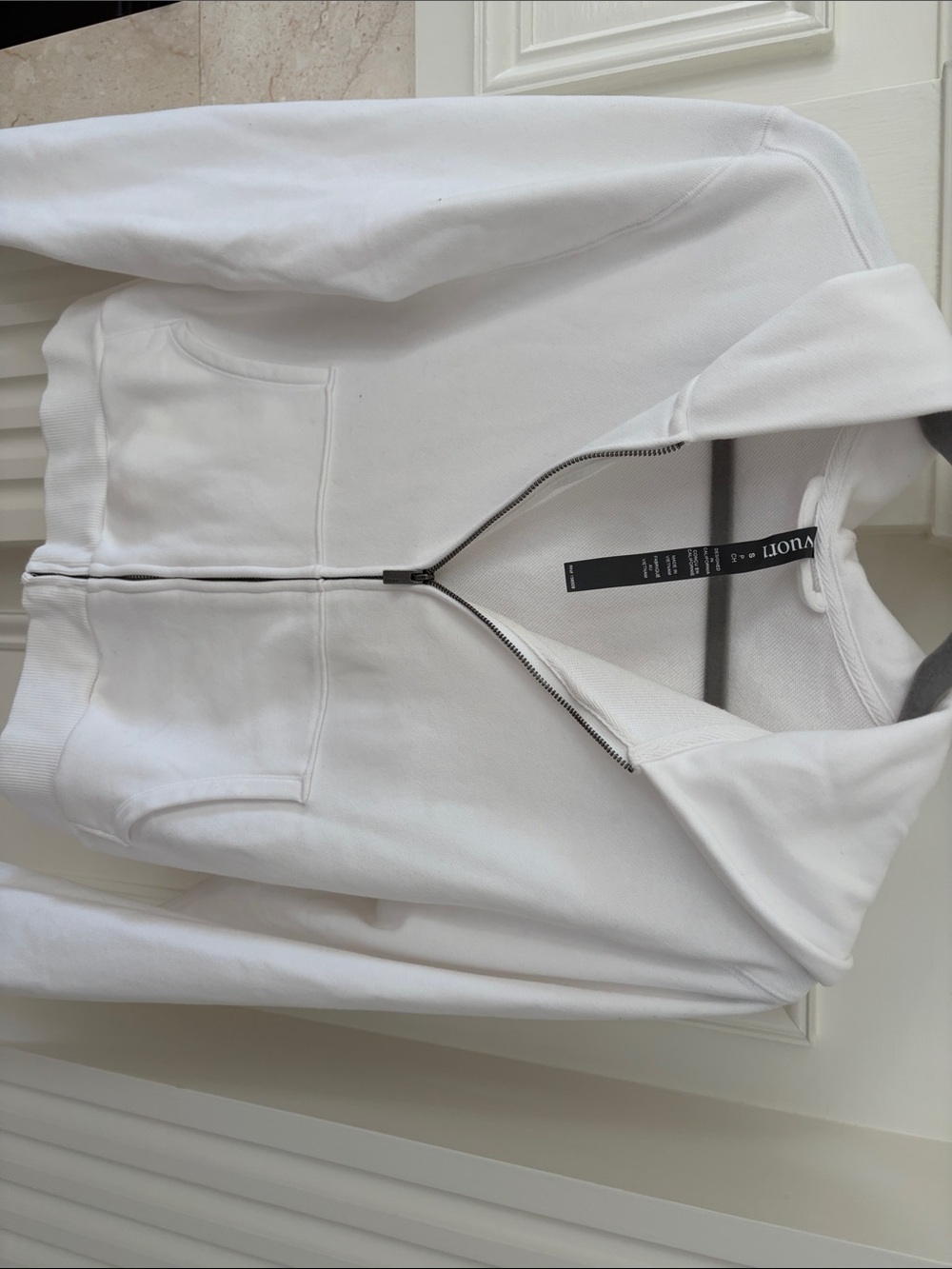 Vuori White Women's Full-Zip Hoodie